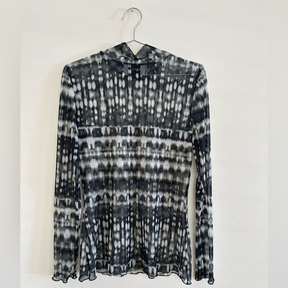 BAACAL mesh long sleeve mock neck